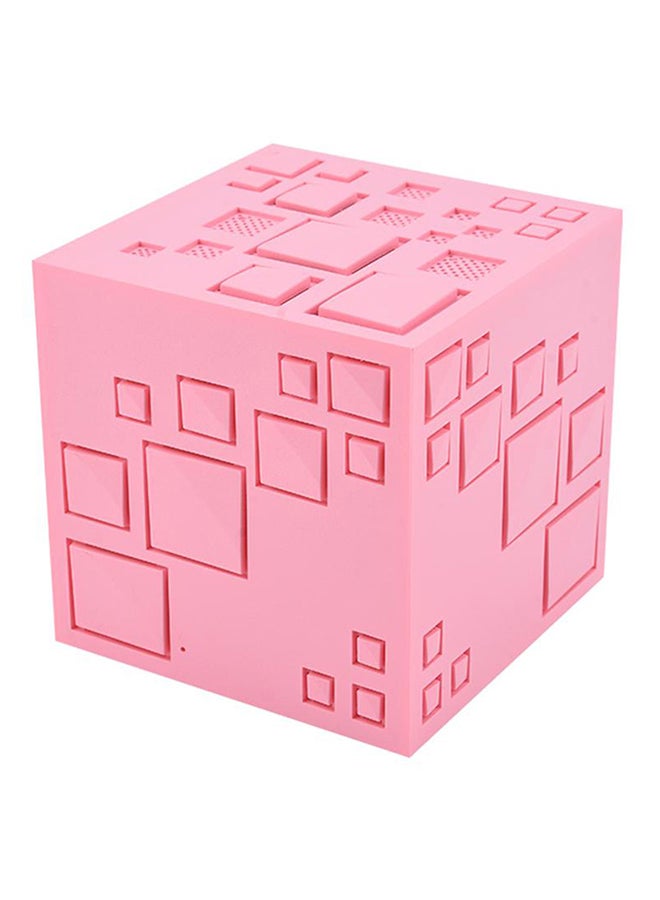 Cube Shaped Wireless Speaker Pink - Image 1