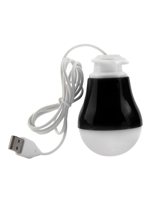 Portable LED Bulb USB Light Reading Lamp White/Black