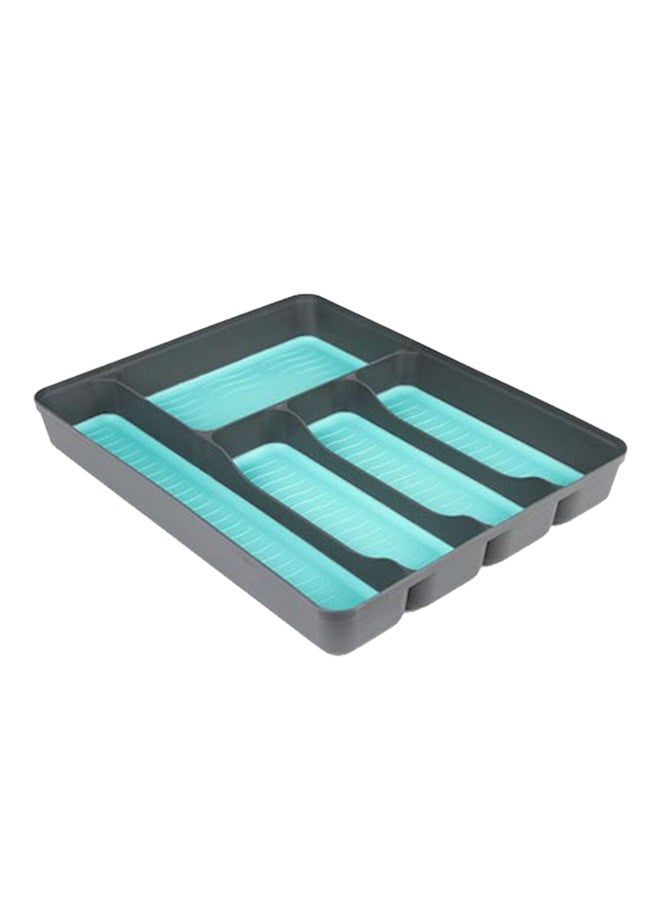 Core Cutlery Drawer Organizer Grey/Lake Blue 15x12x2inch 