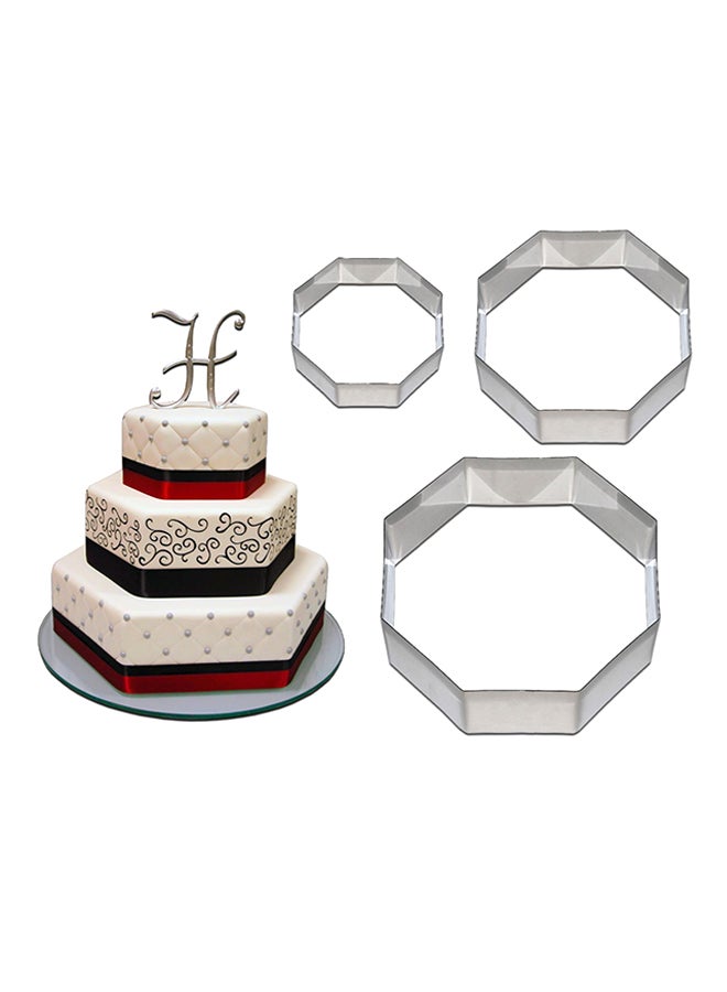 3-Piece Cake Baking Tool Silver