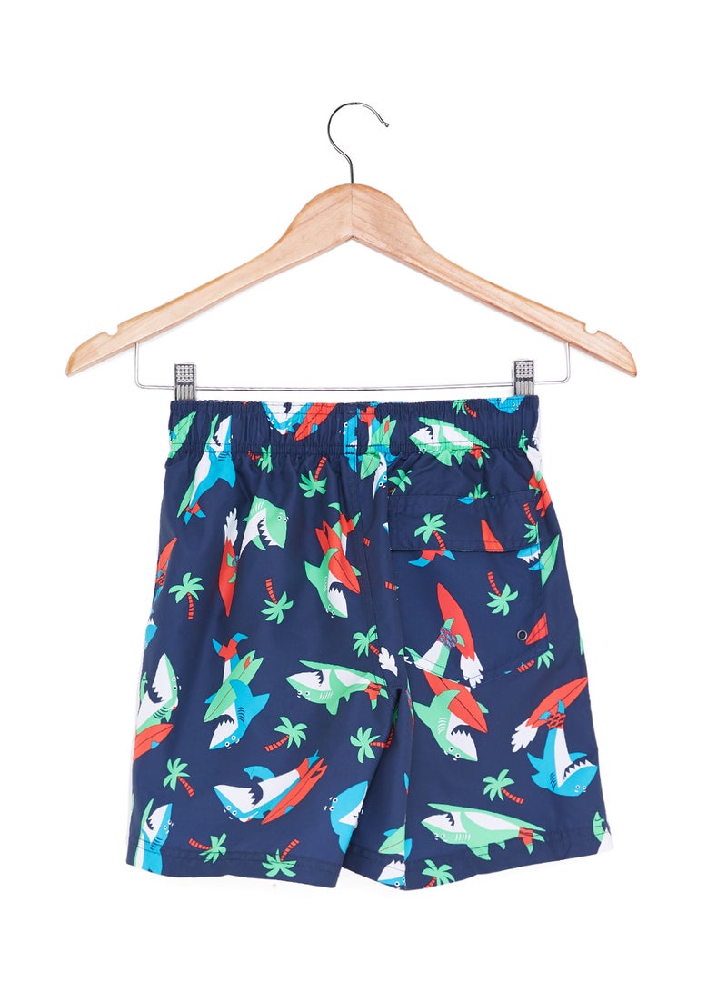 سبيدو شورت سباحة مطبوع عليه Shark Surfer  - Image 3