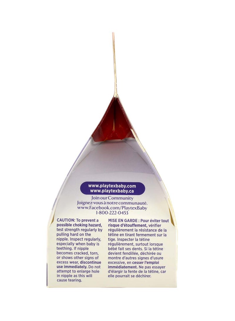 playtex 2 Piece Natura Latch Silicone Nipple, 0 - 3M+, 93900327 - Image 3