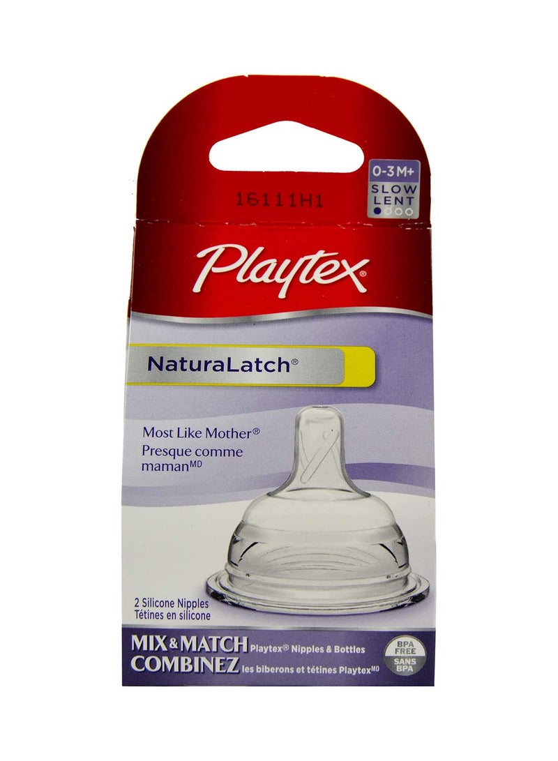 playtex 2 Piece Natura Latch Silicone Nipple, 0 - 3M+, 93900327 - Image 4