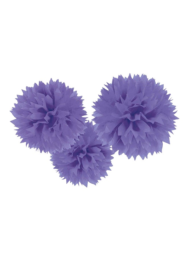 Amscan 3-Piece Fluffy Decorative Paper Ball Set Decorations Party Supplies