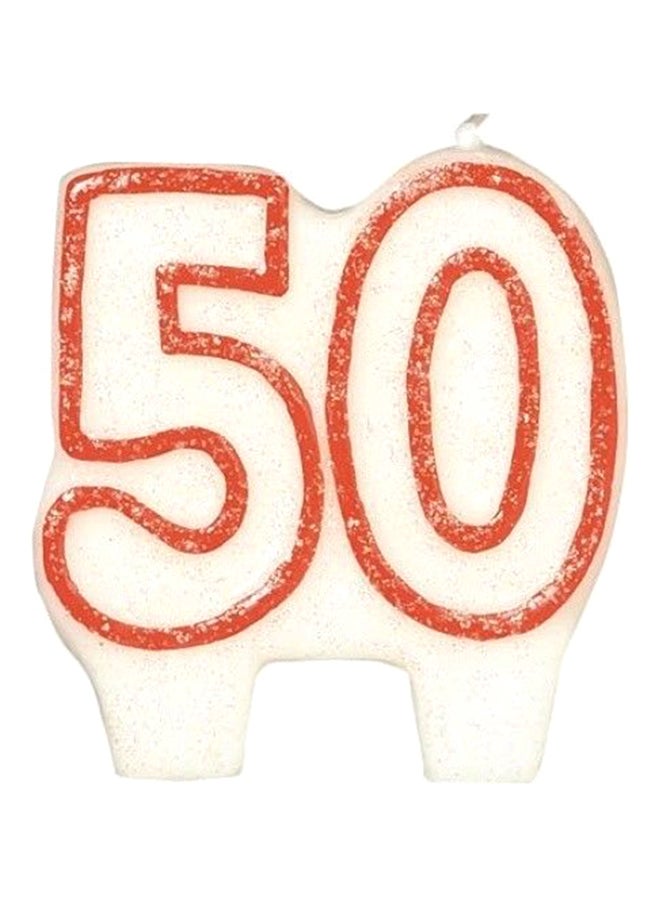 Amscan Number 50 Glitter Birthday Candle 3inch