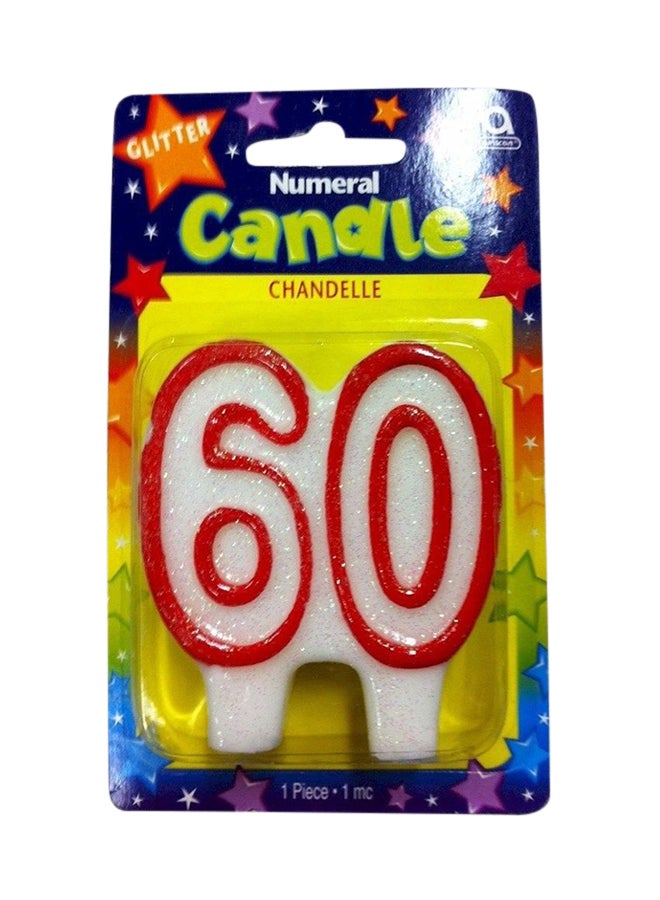 Amscan Number 60 Glitter Party Candle 3inch