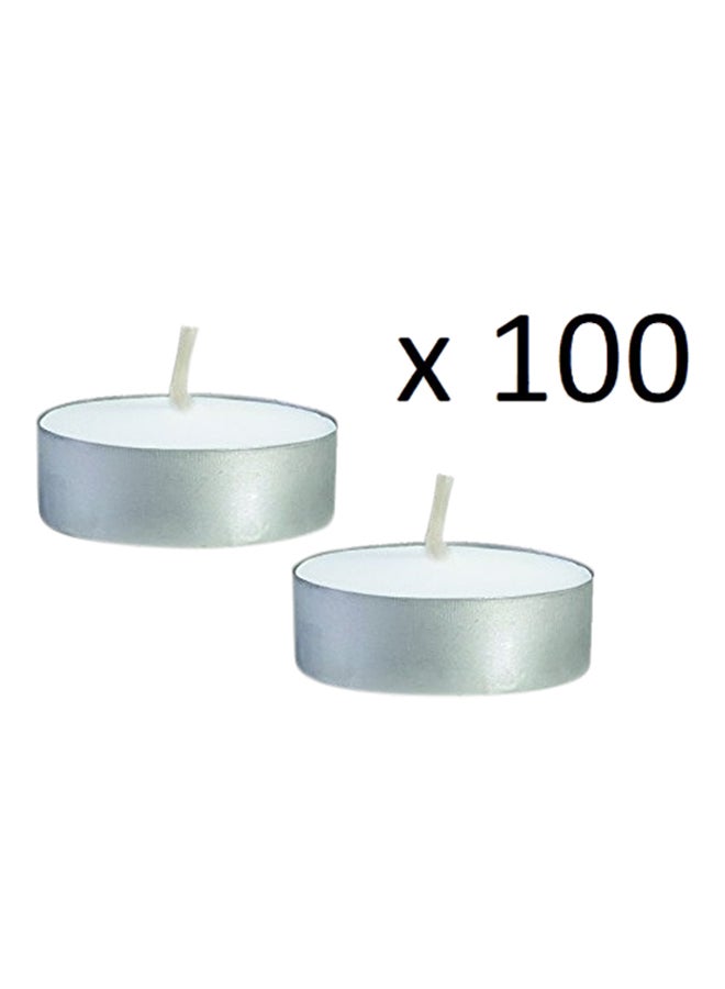 Amscan 100-Piece Unscented Tea Light Wax Candle Set Birthday Party Supplies - Image 1