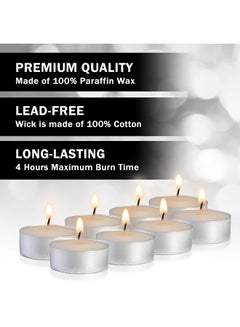 100-Piece Unscented Tea Light Wax Candle Set Birthday Party Supplies - v1536065790/N16660463A_3