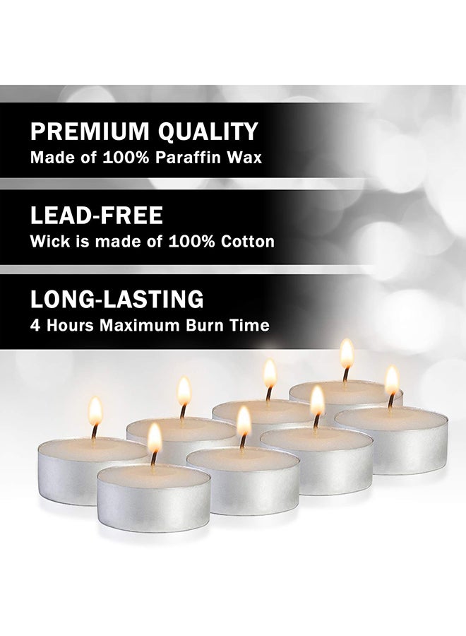 Amscan 100-Piece Unscented Tea Light Wax Candle Set Birthday Party Supplies - Image 3