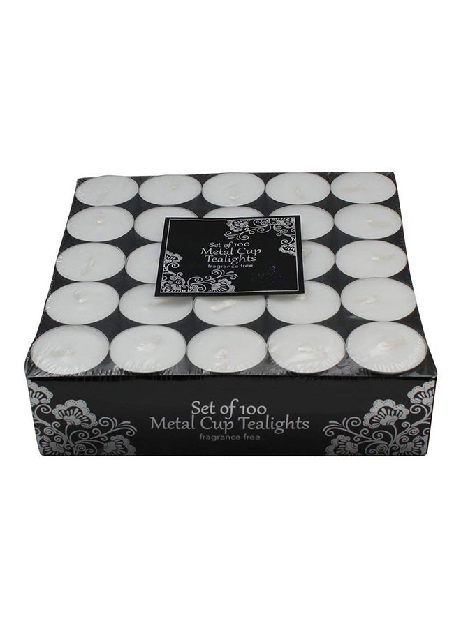 Amscan 100-Piece Unscented Tea Light Wax Candle Set Birthday Party Supplies - Image 4