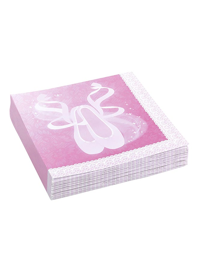 أمسكان طقم مناديل طاولة بتصميم الباليه مكوّن من 20 قطعة