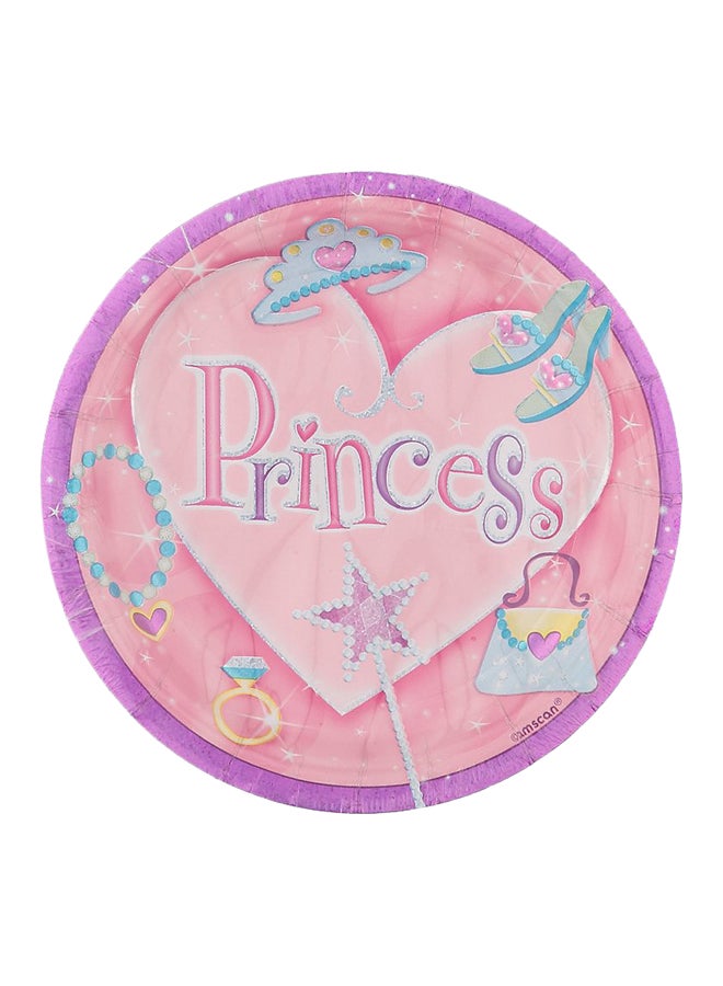 أمسكان طقم أطباق دائريّة منشوريّة بتصميم برنسيس مكوّن من 8 قطع