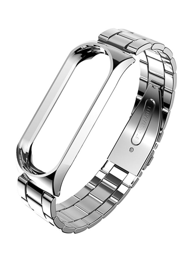 Replacement Metal Strap For Xiaomi Mi Band 3 Silver