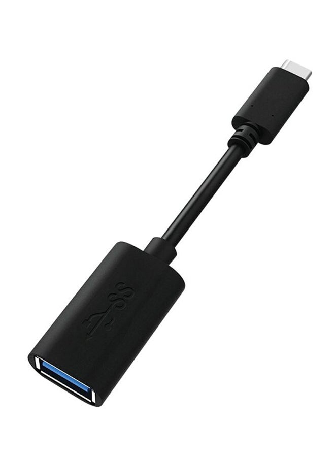 Female USB 3.1 To Male Type-C OTG Cable Black