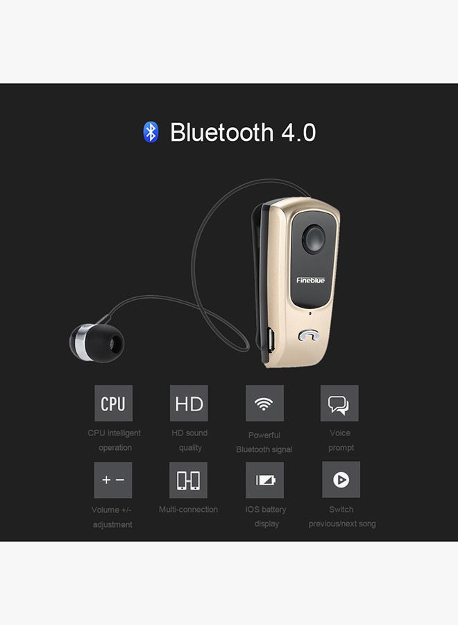 Fineblue - Bluetooth Stereo Headset With Vibrating Alert Gold - Image 1