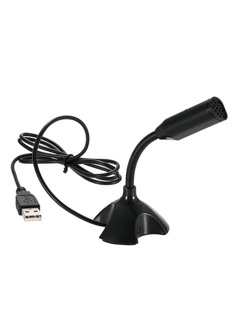 360° Adjustable Usb Desktop Microphone Black