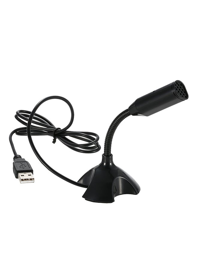 docooler 360° Adjustable Usb Desktop Microphone Black - Image 1