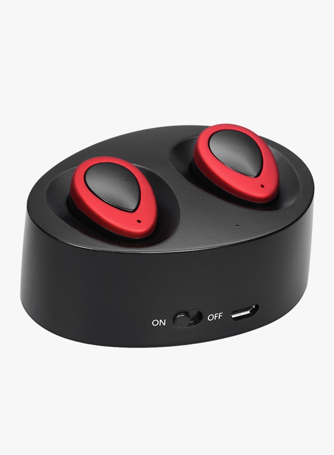 دوكولر سماعة رأس بلوتوث لاسلكية مع ميكروفون وباور بانك للطوارئ بقدرة 450 مللي أمبير في الساعة أحمر وأسود - Image 4