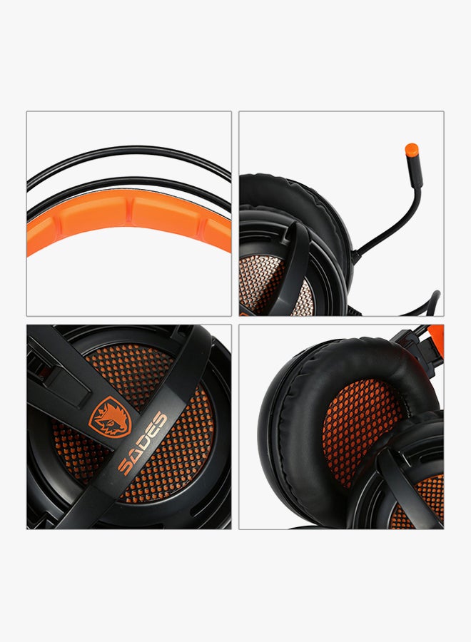 Sades Usb Gaming Wired Headphone With Mic And Led  - Image 2
