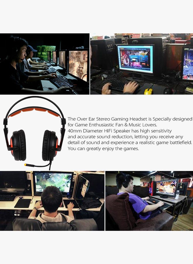 Sades Usb Gaming Wired Headphone With Mic And Led  - Image 3