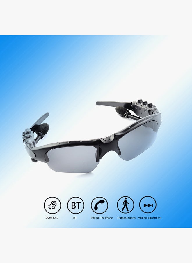docooler Wireless Rotatable Sports Sunglasses With Inbuilt Earphone Black  - Image 3