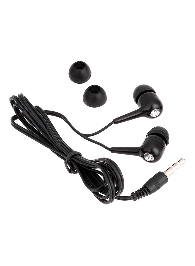 docooler In Ear Earphone Headset With Mic Black - Image 1