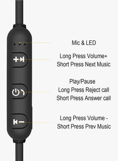 docooler Bluetooth Wireless Stereo Headset With Mic Black  - Image 4