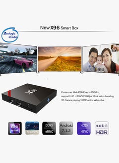 X96 Android 7.1.2 Tv Box With Wifi Lan And Eu Plug V3347EU Black  - Image 4