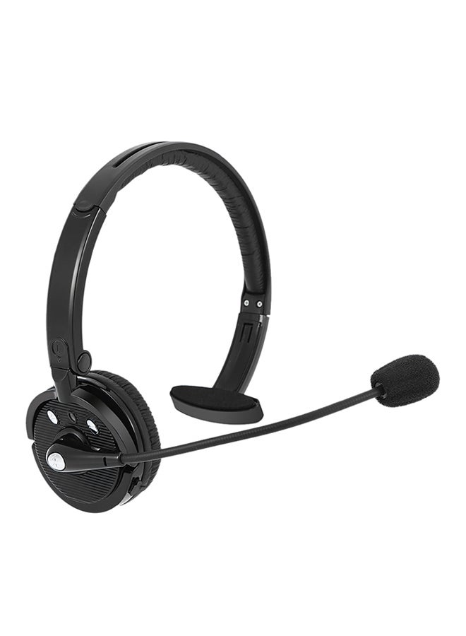 دوكولر سماعة رأس ستيريو لاسلكية بخاصية البلوتوث توضع فوق الأذن مع ميكروفون أسود - Image 1