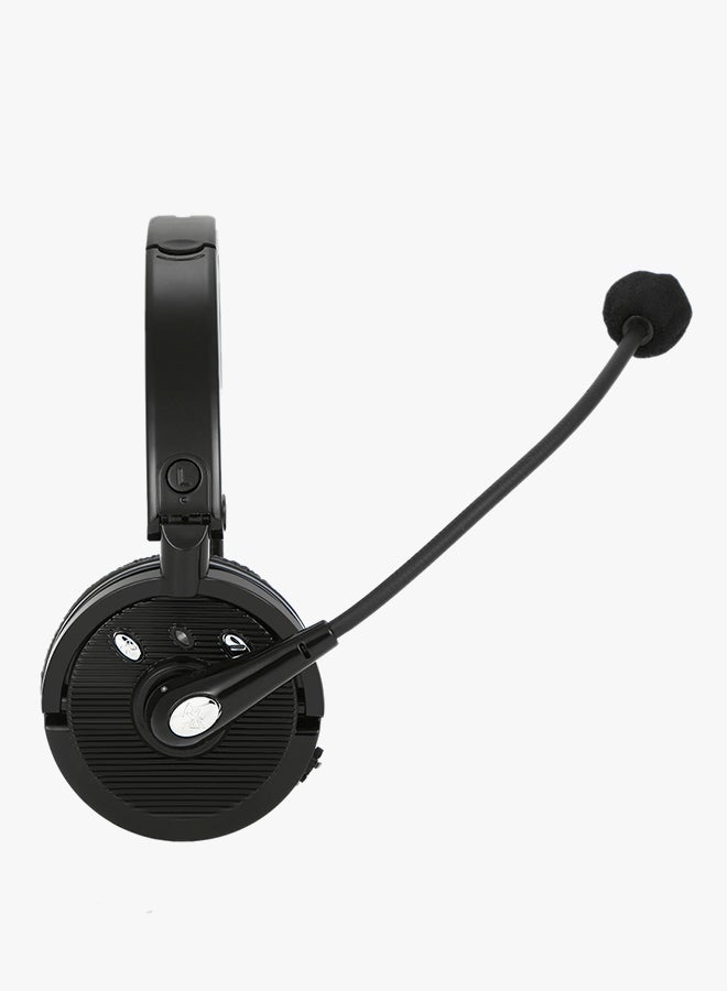 دوكولر سماعة رأس ستيريو لاسلكية بخاصية البلوتوث توضع فوق الأذن مع ميكروفون أسود - Image 2