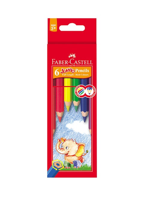 6-Piece Jumbo Colour Pencil Set Multicolour