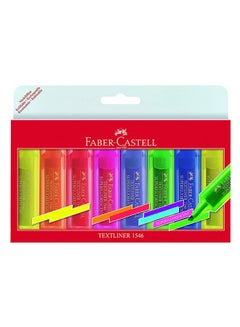 8-Piece Super Fluorescent Highlighter Set Multicolour