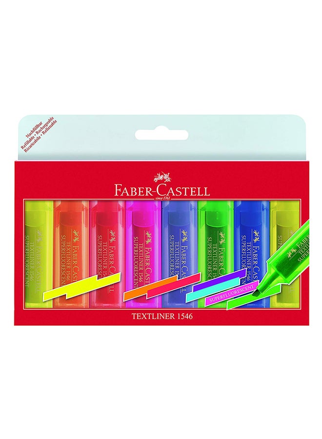FABER-CASTELL - 8-Piece Super Fluorescent Highlighter Set Multicolour - Image 1