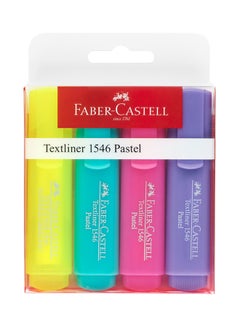 Pack Of 4 Pastel Highlighter Set Multicolour