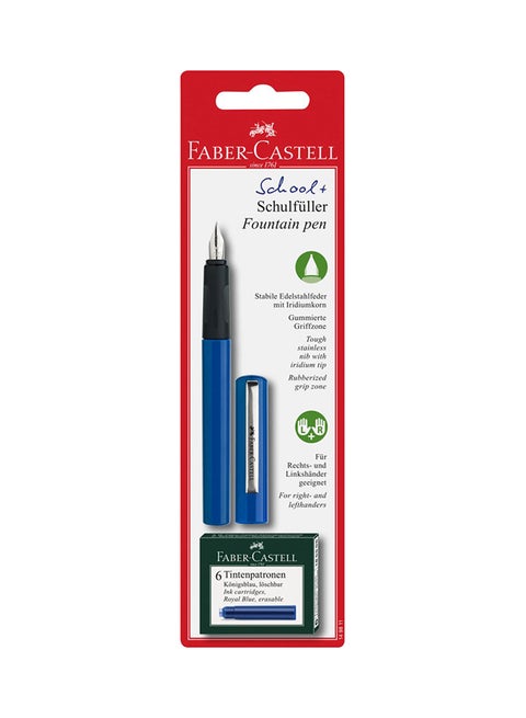 Fresh School Fountain Pen Blue/Black/Silver