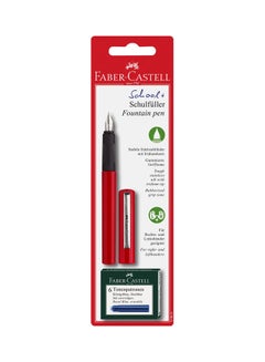 School+ Schulfuller Fountain Pen Red/Black/Silver