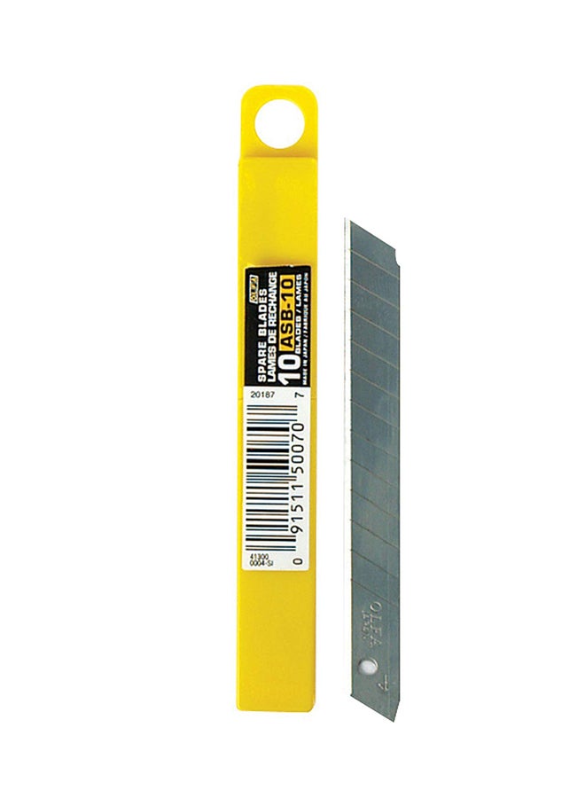 OLFA 10-Piece Stainless Steel Blade Set Grey