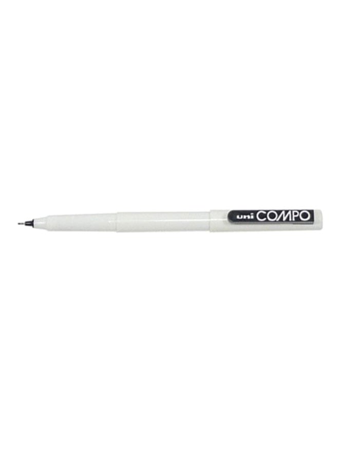 Uniball Uni Compo Ballpoint Pen White/Black Best Price KSA