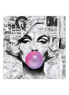 Sasb Printed Wall Art Poster Black/White/Pink 30x30x0.1cm 