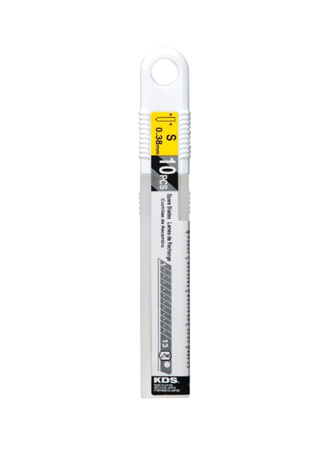 10-Piece Snap-Off Blade White 10x5x5cm