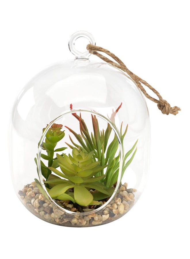 Artificial Plant With Hanging Vase Clear/Green 11x15centimeter - v1536139070/N16868915A_1