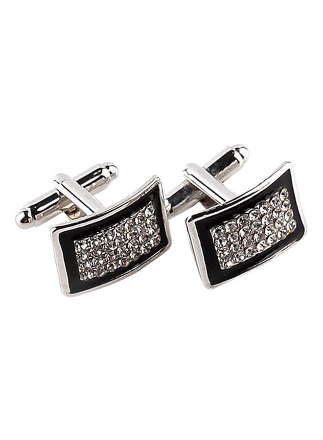 QiaoKai Decorative Rhinestones Chic Cufflinks  - Image 1