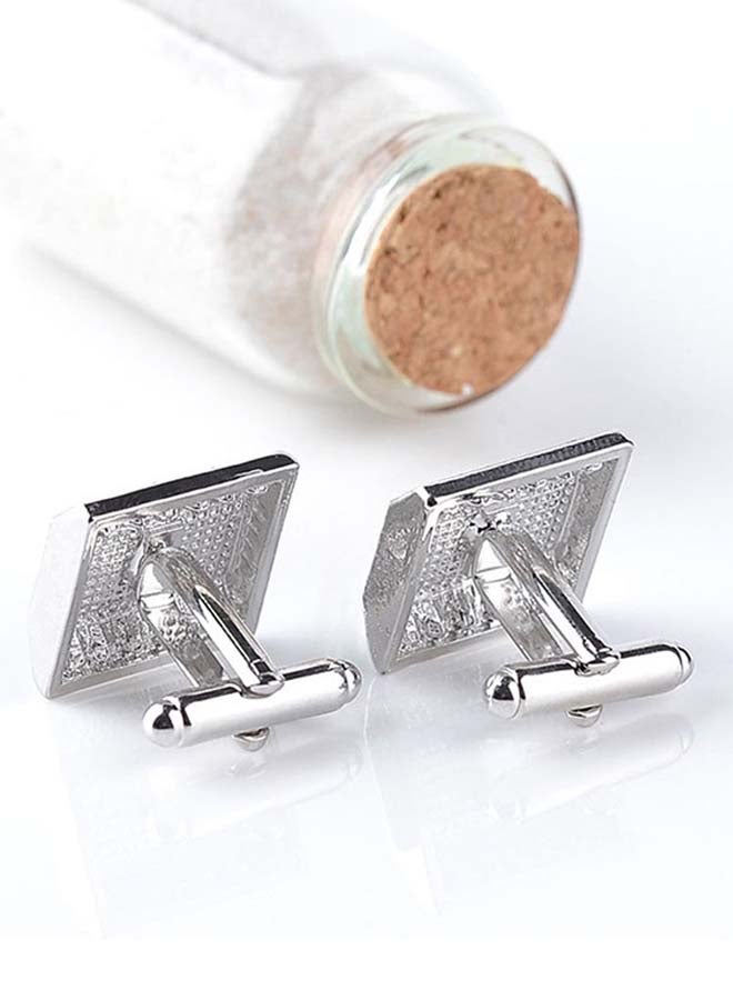 QiaoKai - One Pair Square Stylish Cufflinks - Image 1