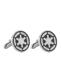 One Pair Round Color Block Cufflinks