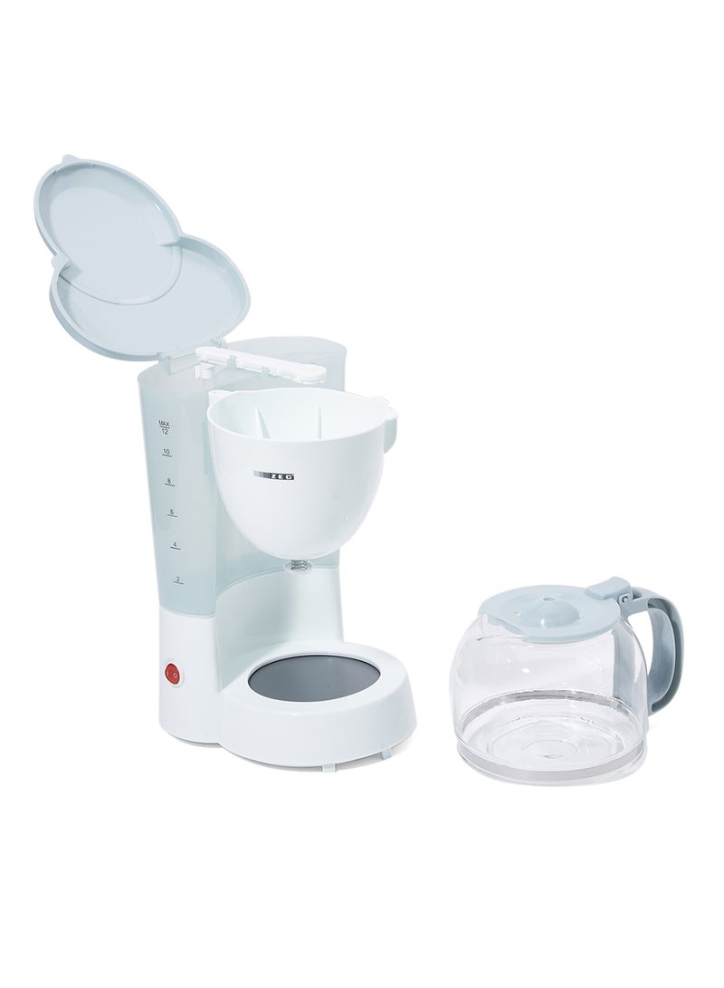 زيك ماكينة صنع قهوة متنقلة بقدرة 800 وات طراز 1750 ZCM-1750 أبيض/ شفاف - Image 2