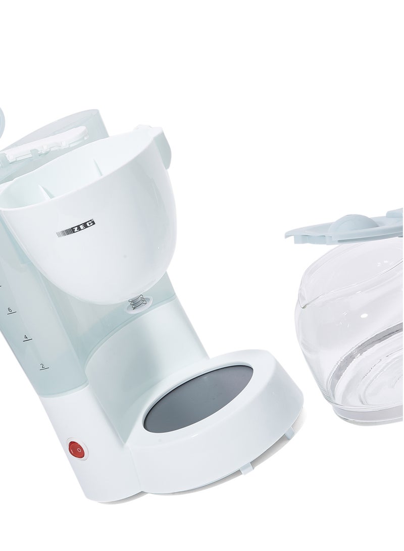 زيك ماكينة صنع قهوة متنقلة بقدرة 800 وات طراز 1750 ZCM-1750 أبيض/ شفاف - Image 3