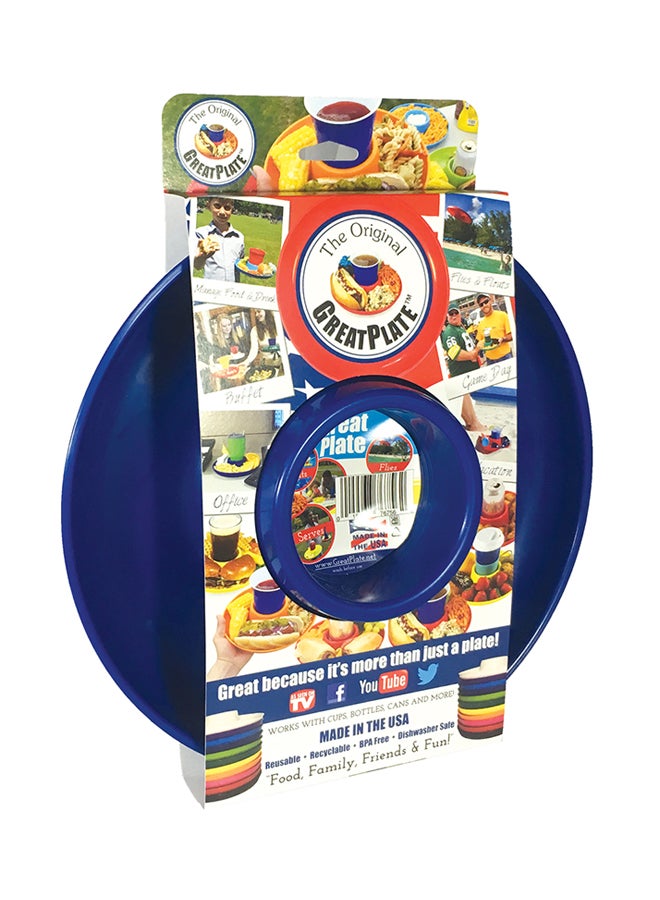GreatPlate Polypropylene Food And Beverage Plate Blue 10inch  - Image 3
