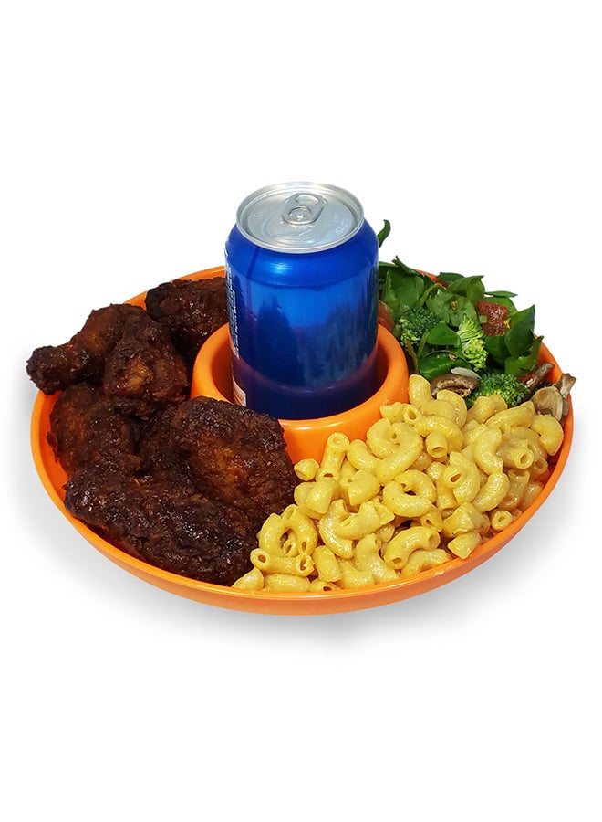 GreatPlate Polypropylene Food And Beverage Plate Orange 10inch  - Image 2