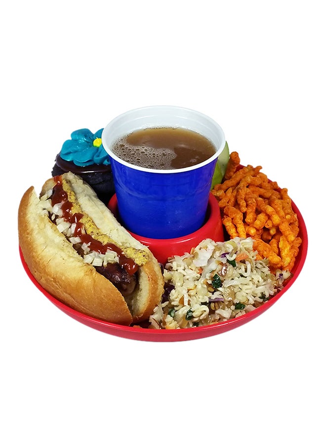 GreatPlate Polypropylene Food And Beverage Plate Red 10inch  - Image 2