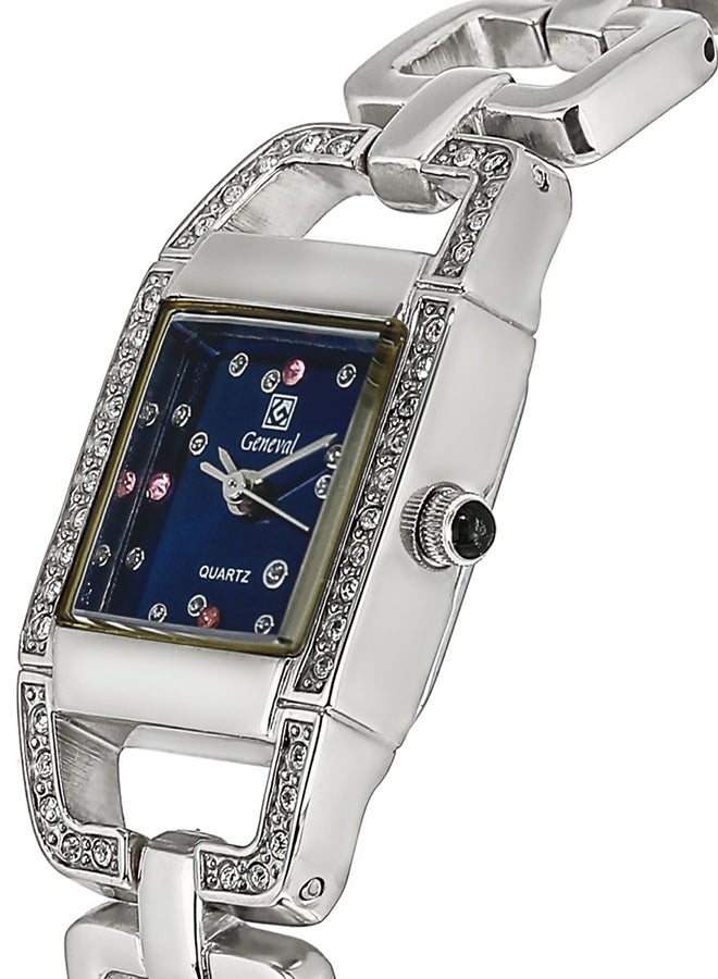 جينيفال من سويسرا ساعة يد بعقارب وسوار من الستانلس ستيل مقاومة للماء GBS814WE للنساء - Image 3